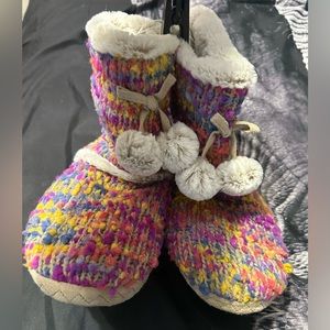 New multi color slipper boots